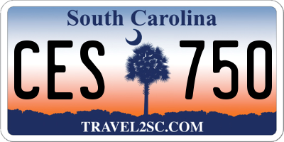 SC license plate CES750