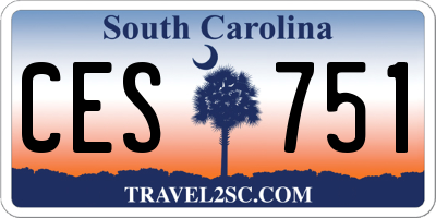 SC license plate CES751