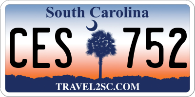 SC license plate CES752