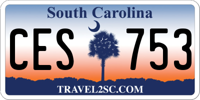 SC license plate CES753