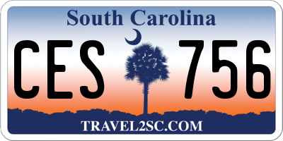 SC license plate CES756
