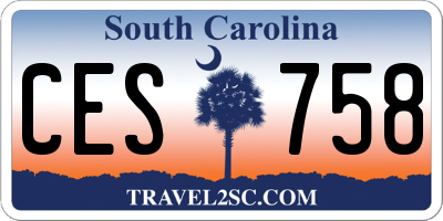 SC license plate CES758
