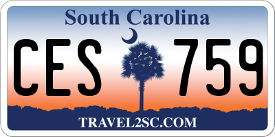SC license plate CES759