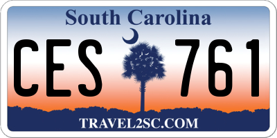 SC license plate CES761