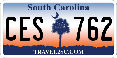 SC license plate CES762