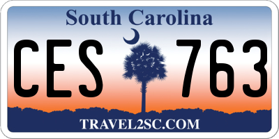 SC license plate CES763
