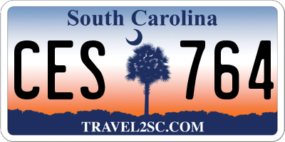 SC license plate CES764