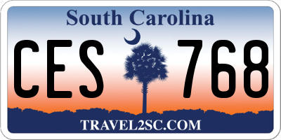SC license plate CES768