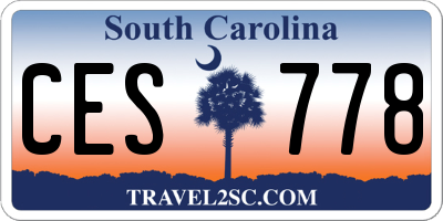 SC license plate CES778