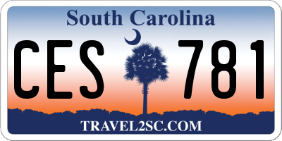 SC license plate CES781