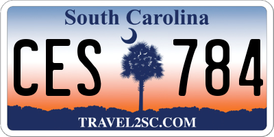 SC license plate CES784