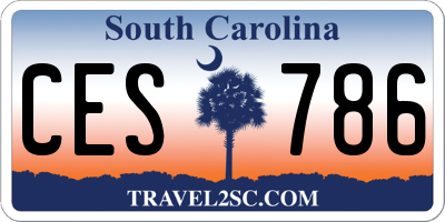 SC license plate CES786
