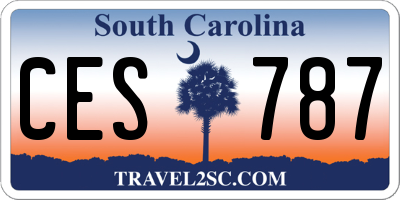 SC license plate CES787