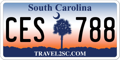 SC license plate CES788