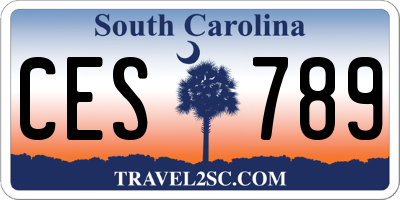 SC license plate CES789