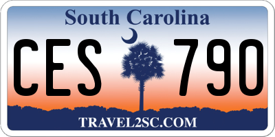 SC license plate CES790