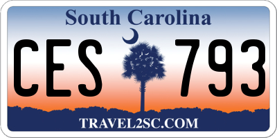 SC license plate CES793