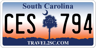 SC license plate CES794