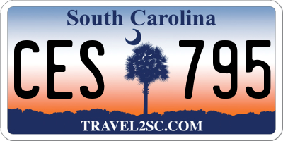 SC license plate CES795