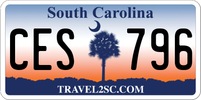 SC license plate CES796