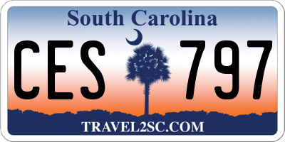 SC license plate CES797