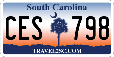 SC license plate CES798