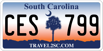 SC license plate CES799