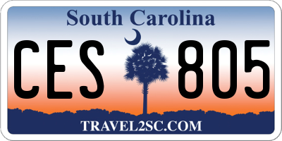 SC license plate CES805