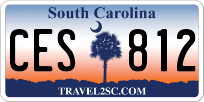 SC license plate CES812