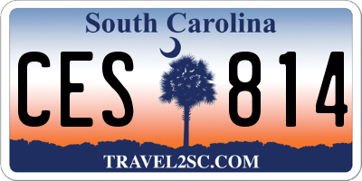 SC license plate CES814