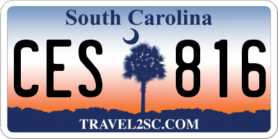 SC license plate CES816