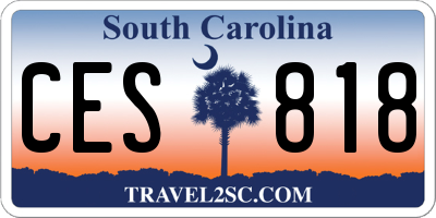 SC license plate CES818