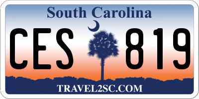 SC license plate CES819