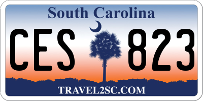 SC license plate CES823