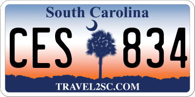 SC license plate CES834