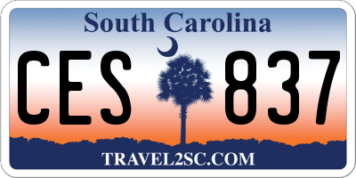 SC license plate CES837