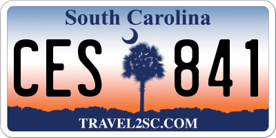 SC license plate CES841