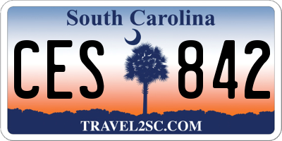 SC license plate CES842