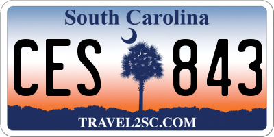 SC license plate CES843