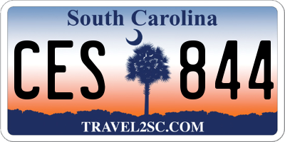 SC license plate CES844
