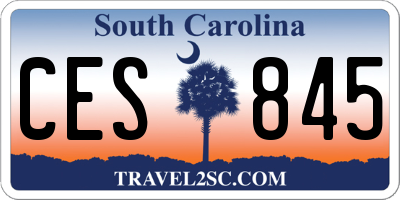 SC license plate CES845
