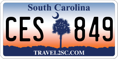 SC license plate CES849