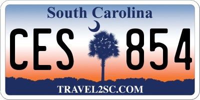 SC license plate CES854