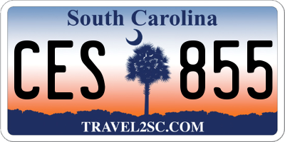 SC license plate CES855