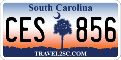 SC license plate CES856
