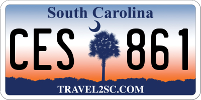 SC license plate CES861