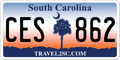 SC license plate CES862