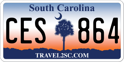 SC license plate CES864