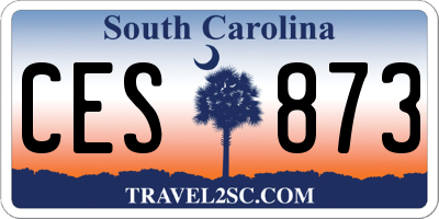 SC license plate CES873