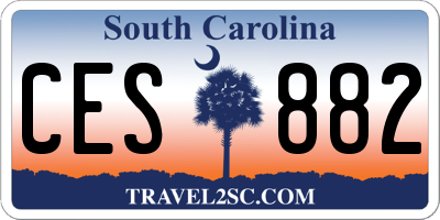 SC license plate CES882